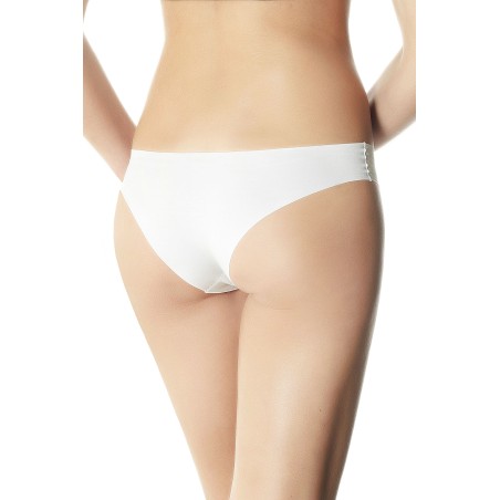 Laserové brazilky z bavlny Pompea Nude, bílé | BezšvováBielizeň.sk