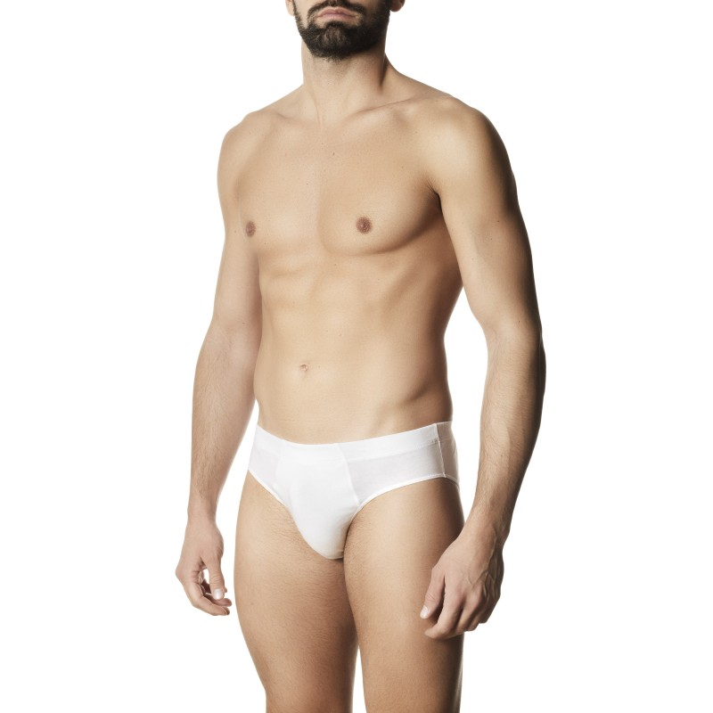 Pánske slipy Cotton Biele
