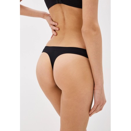 Bederní tanga Feel z mikrovlákna (3PACK), černé | BezšvováBielizeň.sk